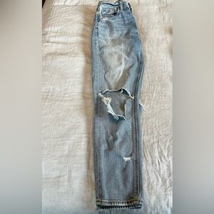 American Eagle ripped mom jeans